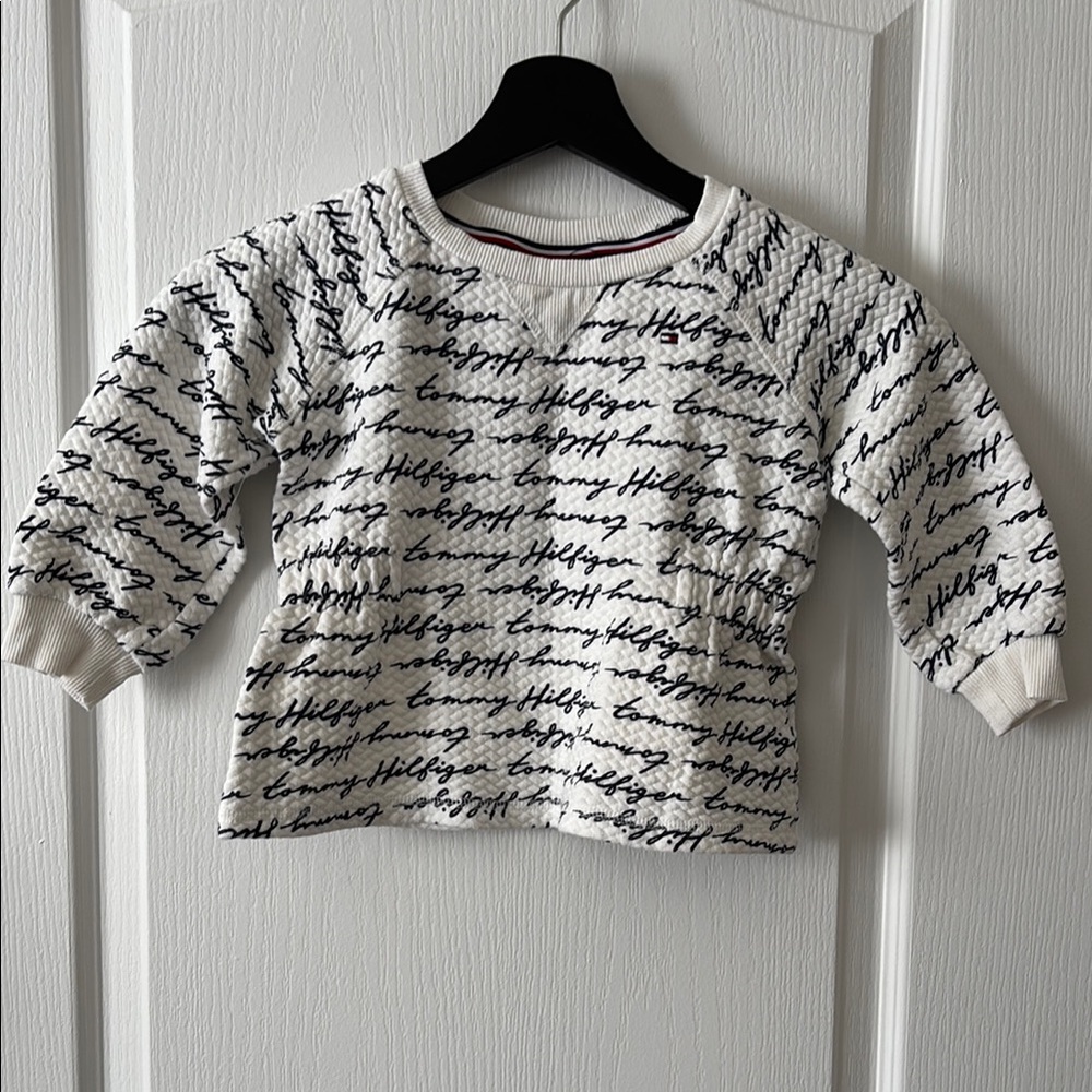 Tommy Hilfiger Kids White and Black Logo Top